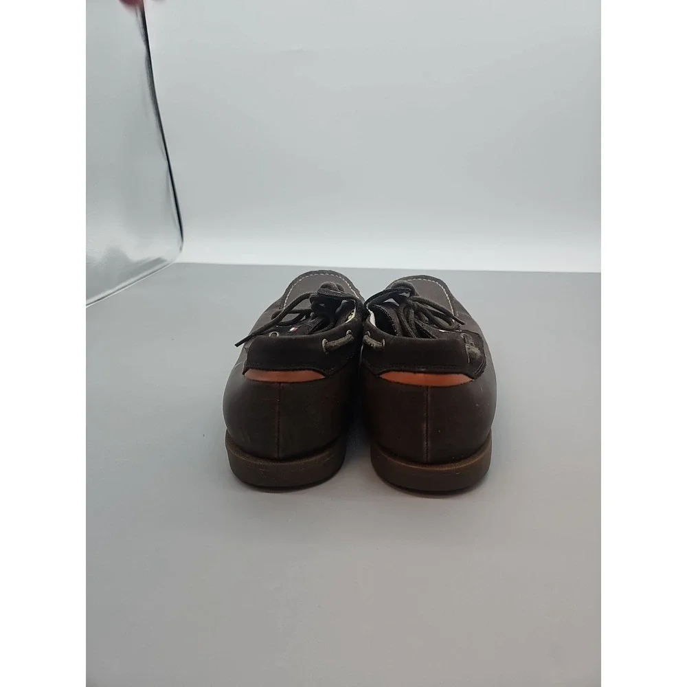 Size 11 Men's Tommy Hilfiger Brazen 2‎ Lace Up Moc Toe Brown Casual Boat Shoes